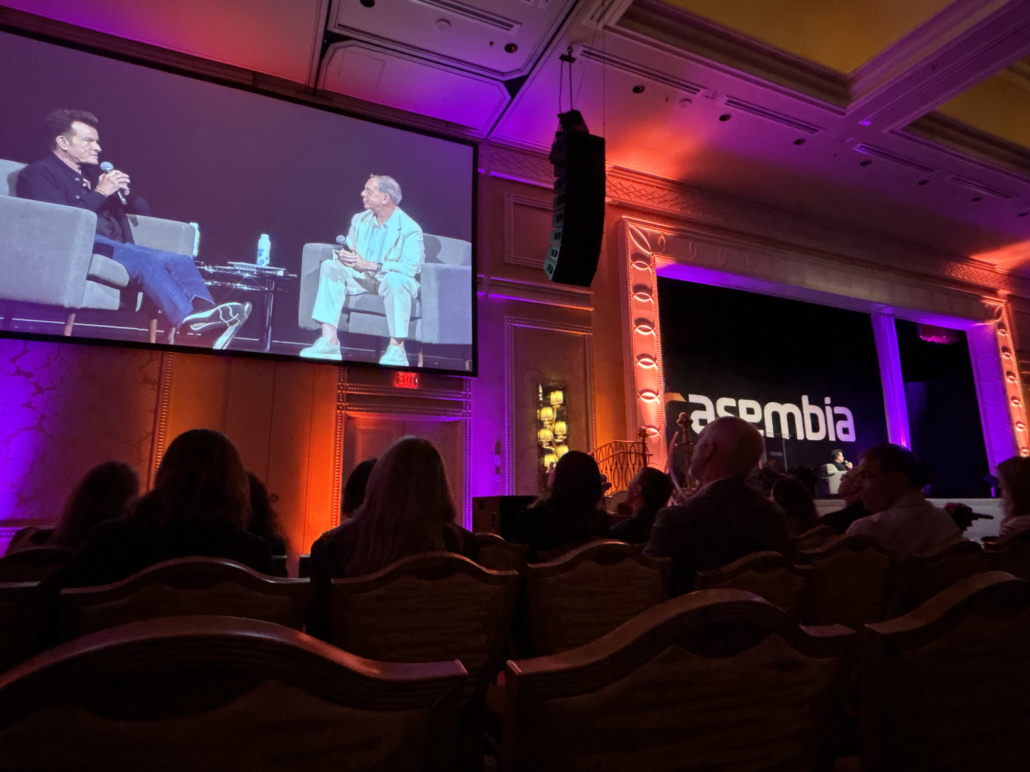 Asembia General Session, Charlie Sheen with moderator Elvis Duran